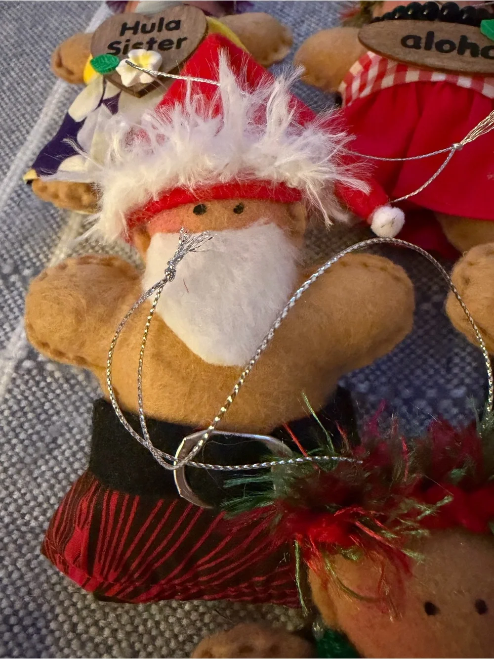 Hawaiian Felt Christmas Ornament Bundle lot of 9